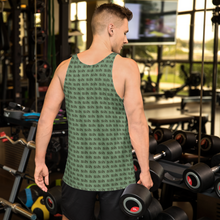 Steve Silk Hurley's "ssh" branded Unisex Tank Top (Green On Green)