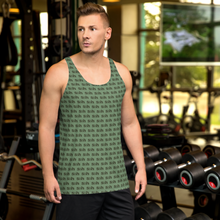 Steve Silk Hurley's "ssh" branded Unisex Tank Top (Green On Green)