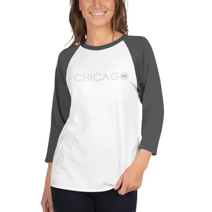 Unisex 3/4 Sleeve Raglan Shirt | Tultex (with White S&S Chicago)