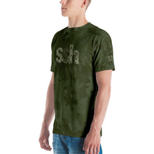 Steve Silk Hurley's Camouflage ssh® Branded All-Over Print Men's Crew Neck T-Shirt (Green Camo)