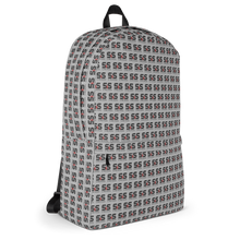 Backpack (Grey w Black and Red S&S Repeat)