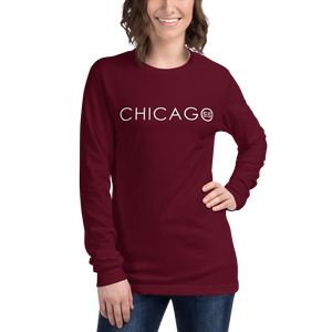 "Chicago S&S" Unisex Long Sleeve Tee | Bella + Canvas (White Logo)