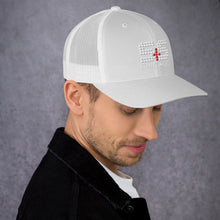 Retro Trucker Hat | Yupoong  (White and Red S&S)