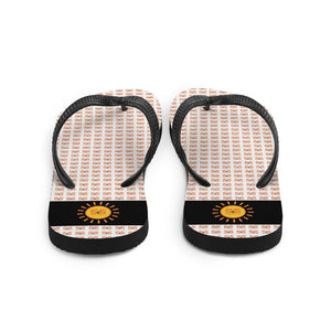 Flip-Flops (Black and White with Sunshine S&S and Orange S&S Repeats)