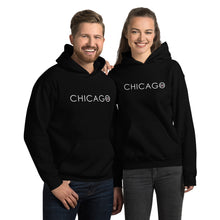 "Chicago" Unisex Heavy Blend Hoodie | Gildan (White Letters)