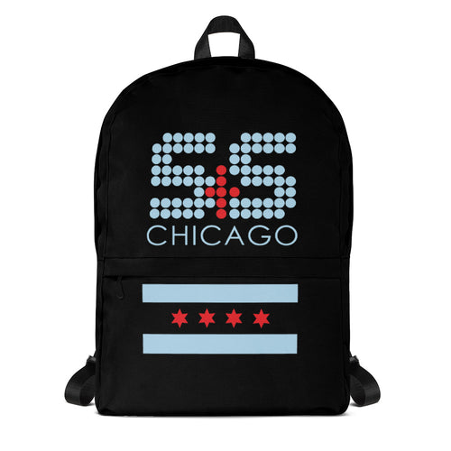 Chicago Flag S&S Backpack (Black with Red and Sky Blue)