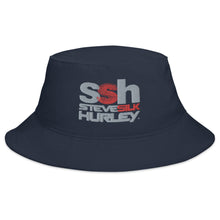 Steve Silk Hurley's ssh® Branded Embroidered Big Bucket Hat (Grey and Red ssh)