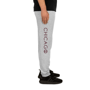 Unisex Joggers (Chicago S&S Vertical Maroon with White +)