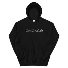 "Chicago" Unisex Heavy Blend Hoodie | Gildan (White Letters)