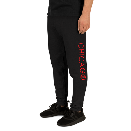 Unisex Joggers (Chicago S&S Vertical Red)