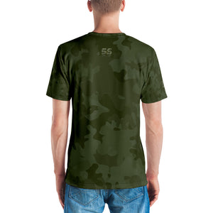 Steve Silk Hurley's Camouflage ssh® Branded All-Over Print Men's Crew Neck T-Shirt (Green Camo)