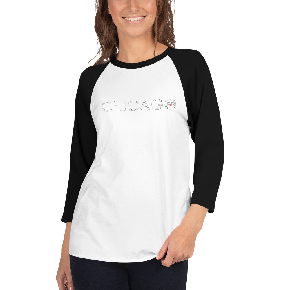 Unisex 3/4 Sleeve Raglan Shirt | Tultex (with White S&S Chicago)