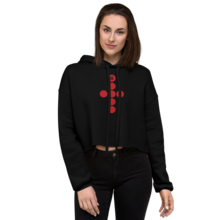 Women's Cropped Hoodie | Bella + Canvas (B Positive Red and White S&S)