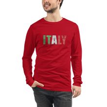 "Italy" (Red White and Green) Premium Unisex Long Sleeve Tee | Bella + Canvas