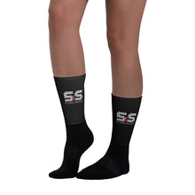 Black Foot Sublimated Socks (Black w White and Red S&S)