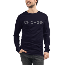 "Chicago S&S" Unisex Long Sleeve Tee | Bella + Canvas (Grey and Red Logo)