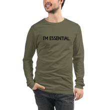 "I'm Essential" Unisex Long Sleeve Tee | Bella + Canvas 3501 (Black Logo)