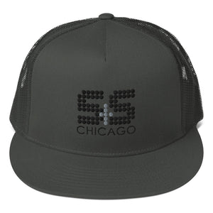 Mesh Back Snapback | Otto Cap (with Black and Grey S&S)