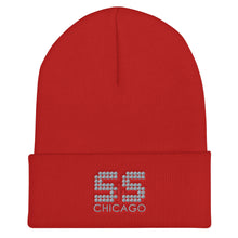 Cuffed embroidered S&S Beanie (Grey and Red S&S)