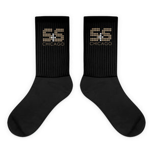 Black Foot Sublimated Socks (Black w Beige and White S&S)