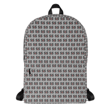 Backpack (Grey w Black and Red S&S Repeat)