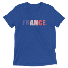 "France" (Blue, White and Red) Premium Unisex Tri-Blend T-Shirt | Bella + Canvas