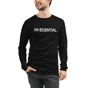 "I'm Essential" Unisex Long Sleeve Tee | Bella + Canvas (White Grain Logo)