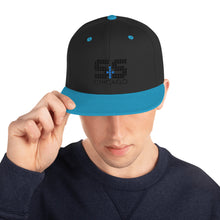 Classic Snapback Hat | Yupoong (With Embroidered Black and Aqua S&S)