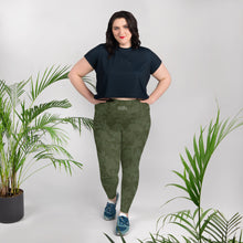 Steve Silk Hurley's ssh® Branded Plus Size Yoga Leggings (Green Camouflage)