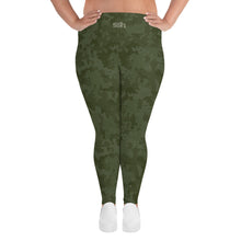 Steve Silk Hurley's ssh® Branded Plus Size Yoga Leggings (Green Camouflage)