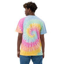 "Pain Is Part Of The Process" Embroidered Oversized tie-dye t-shirt (White Embroidery)
