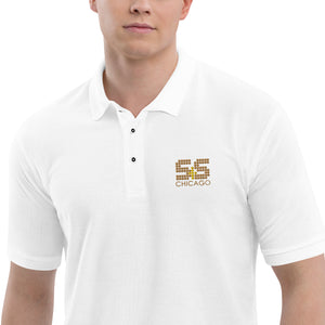 S&S Chicago Men's Premium Polo (Gold & Yellow Logo)